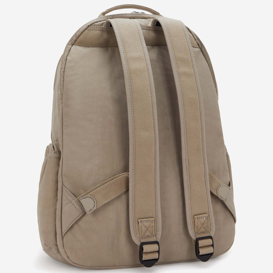 Kipling Seoul Lap Soft Taupe Large Backpack (with Laptop Compartment) I2969-4PW