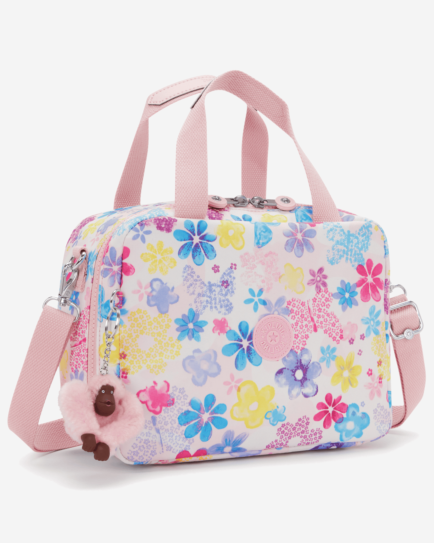 Kipling Miyo Flower Stamp Large LunchBag with Trolley Sleeve I2989-8EM