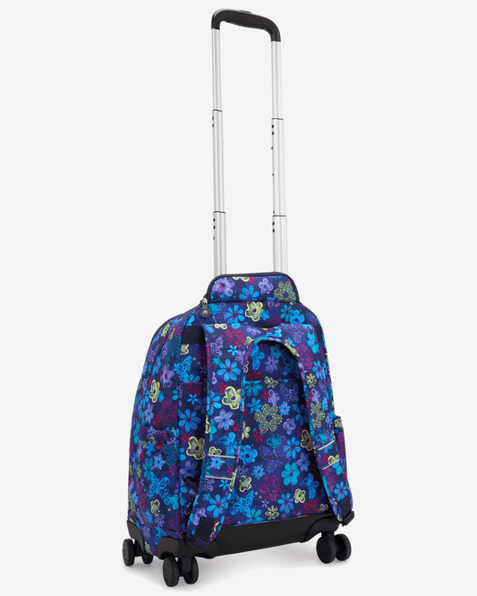 Kipling New Zea Dark Flwr Stamp Large Wheeled Backpack with Laptop Compartment I4674-4FM