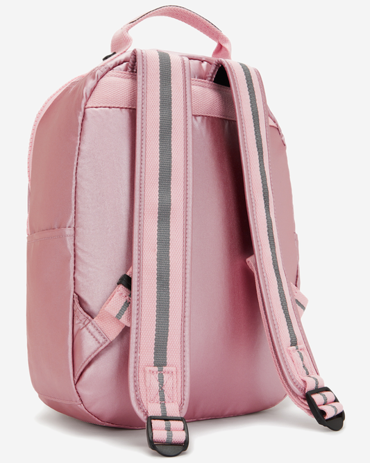 Kipling Seoul S Bronze Pink Met Small Backpack (with Tablet Compartment) I5768-3MD