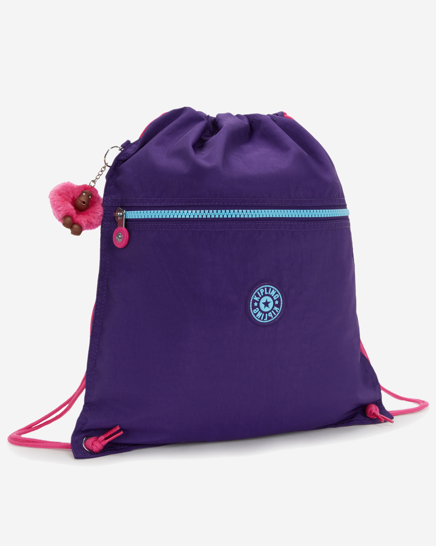 Kipling Supertaboo Vip Purple Medium Backpack with Drawstring 09487-4PI