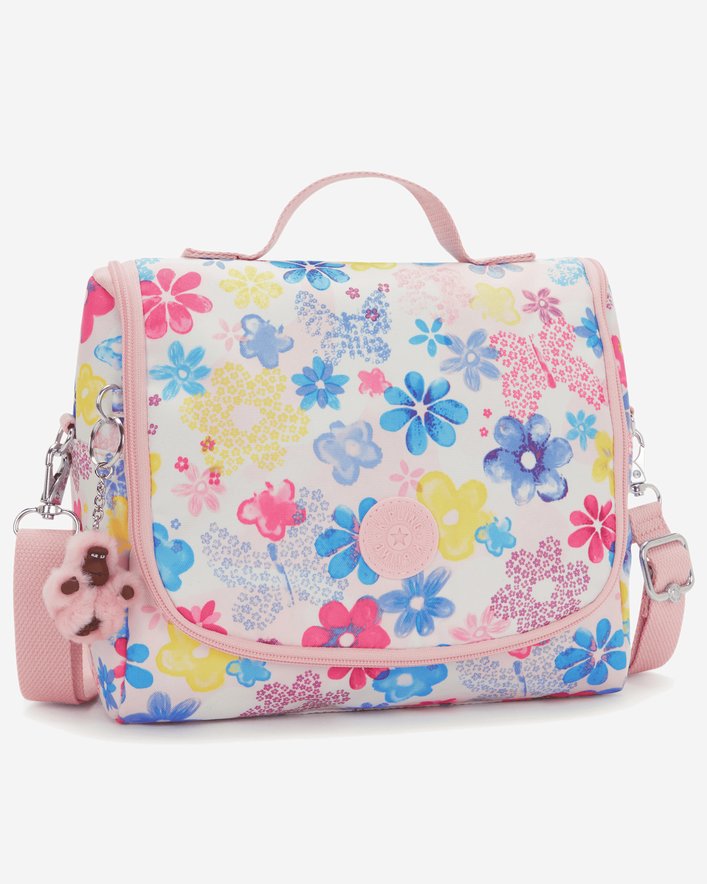 Kipling New Kichirou Flower Stamp Large LunchBag with Trolley Sleeve I5749-8EM