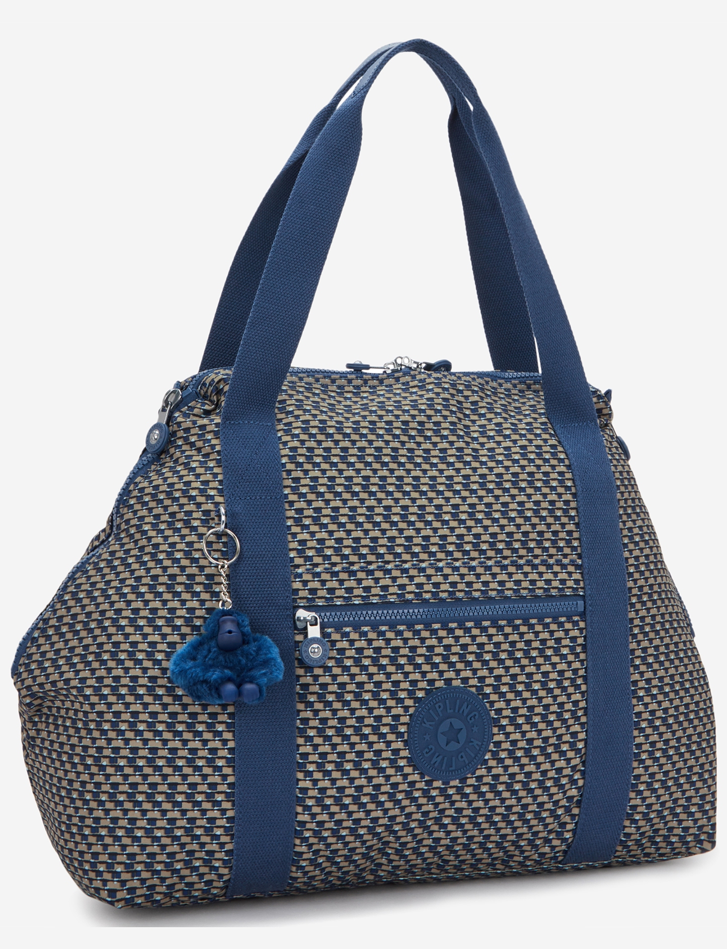 KIPLING Art M Blue on Wire Large tote I6004-9PC