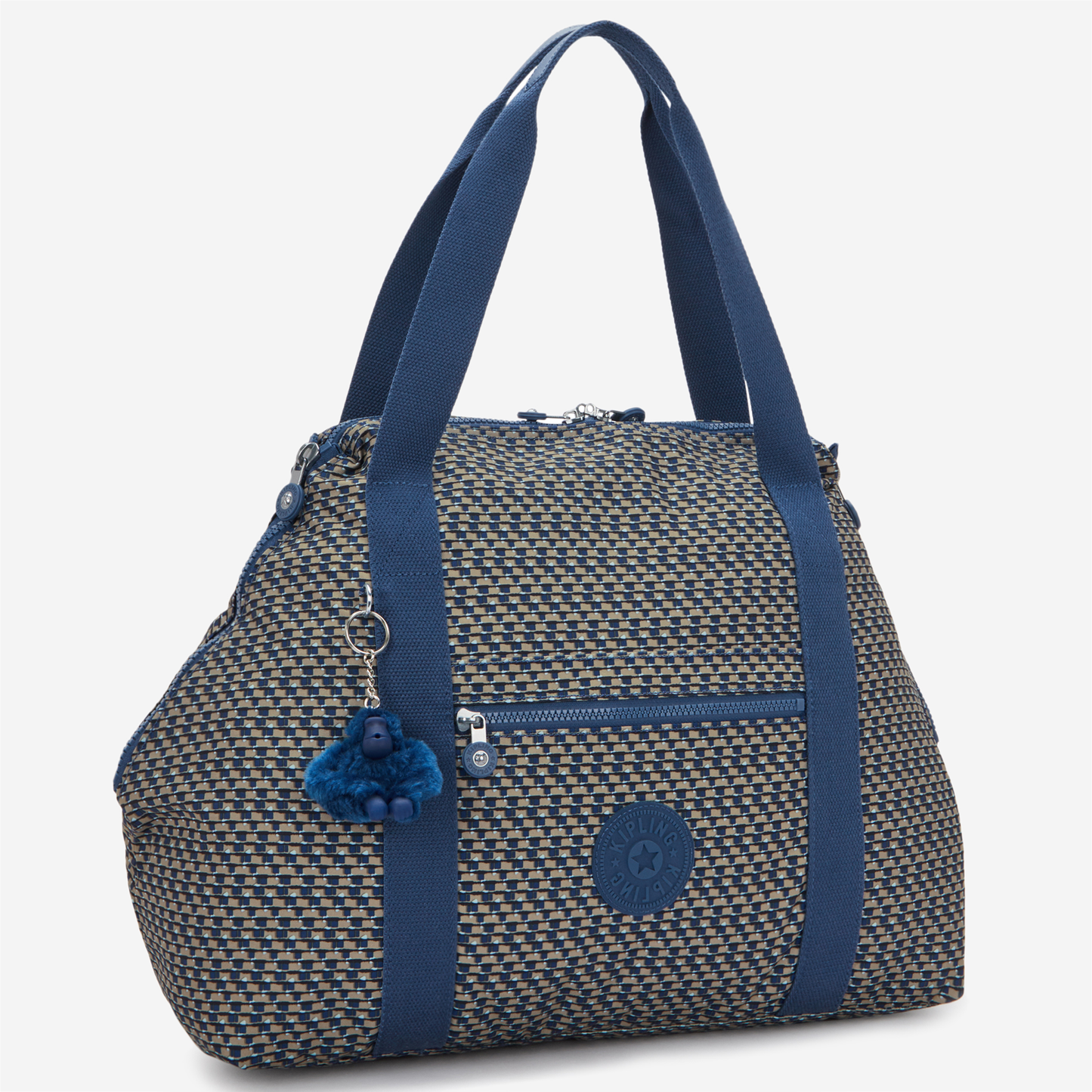 KIPLING Art M Blue on Wire Large tote I6004-9PC