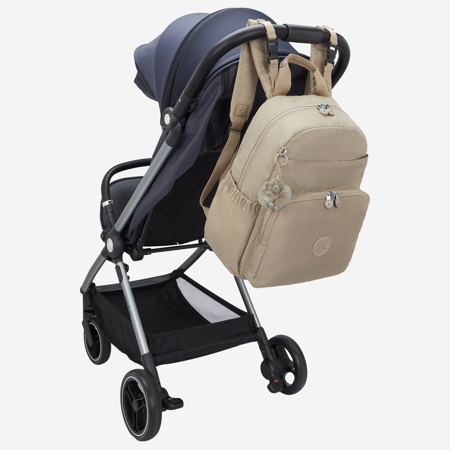 Kipling Maisie Soft Taupe Medium baby Backpack (with Changing Mat) I3339-4PW