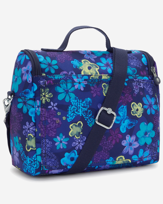 Kipling New Kichirou Dark Flwr Stamp Large LunchBag with Trolley Sleeve I5749-4FM