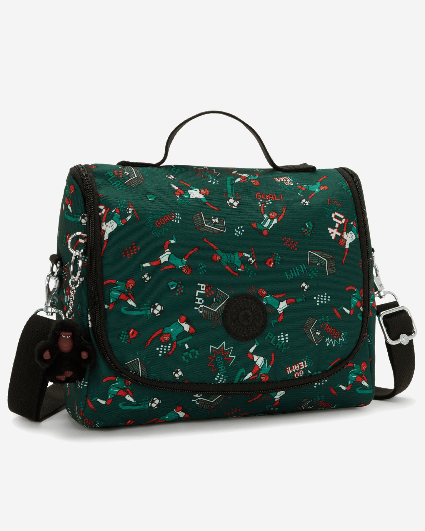 Kipling New Kichirou Soccer Prt Large LunchBag with Trolley Sleeve I5749-2KT