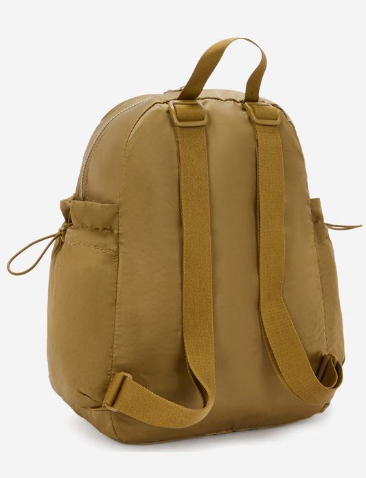 KIPLING Amita Goldish Brown Medium Backpack with Drawstring Pocket I8172-2TE