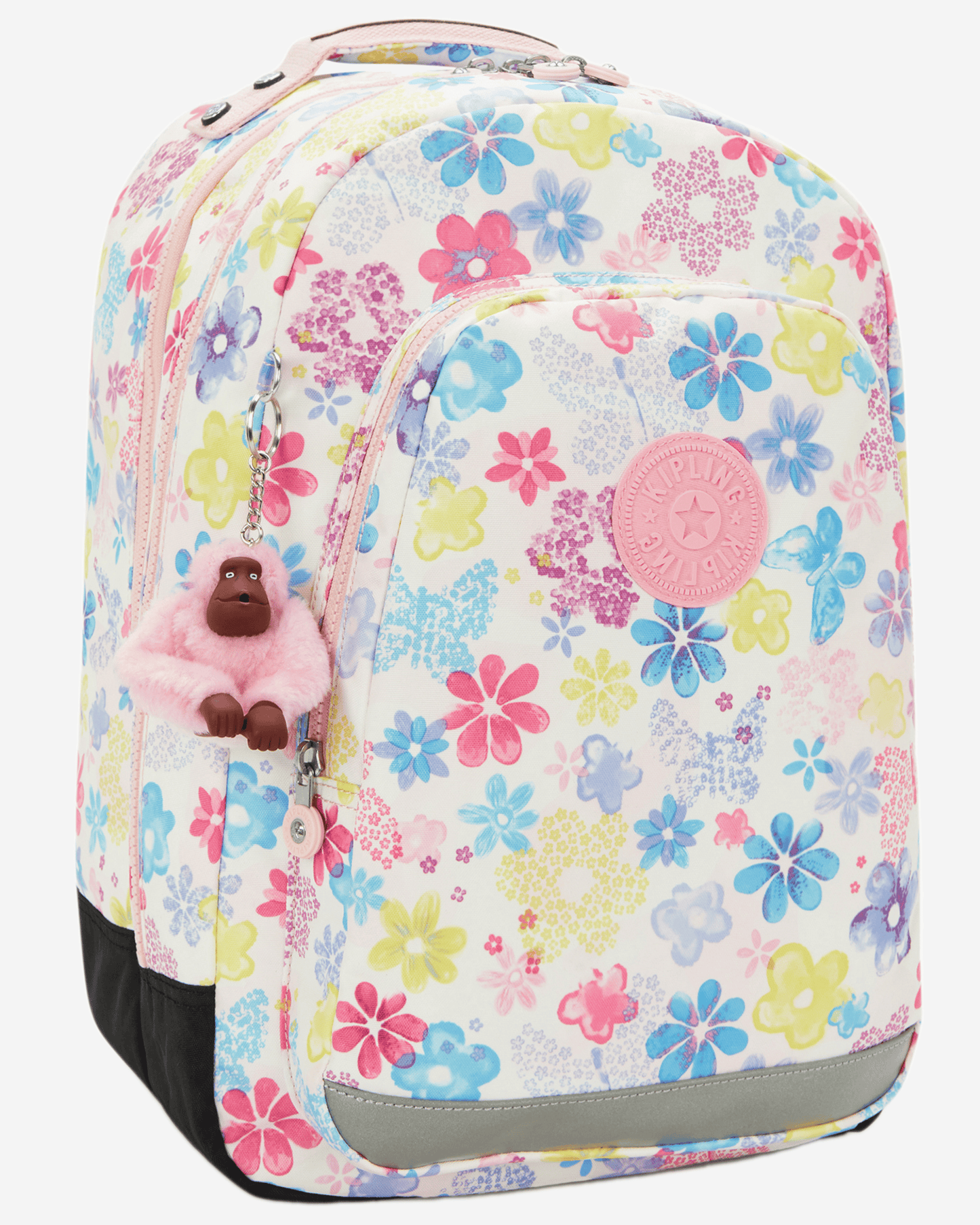 Kipling Class Room Flower Stamp Large Backpack with Laptop Compartment I7090-8EM