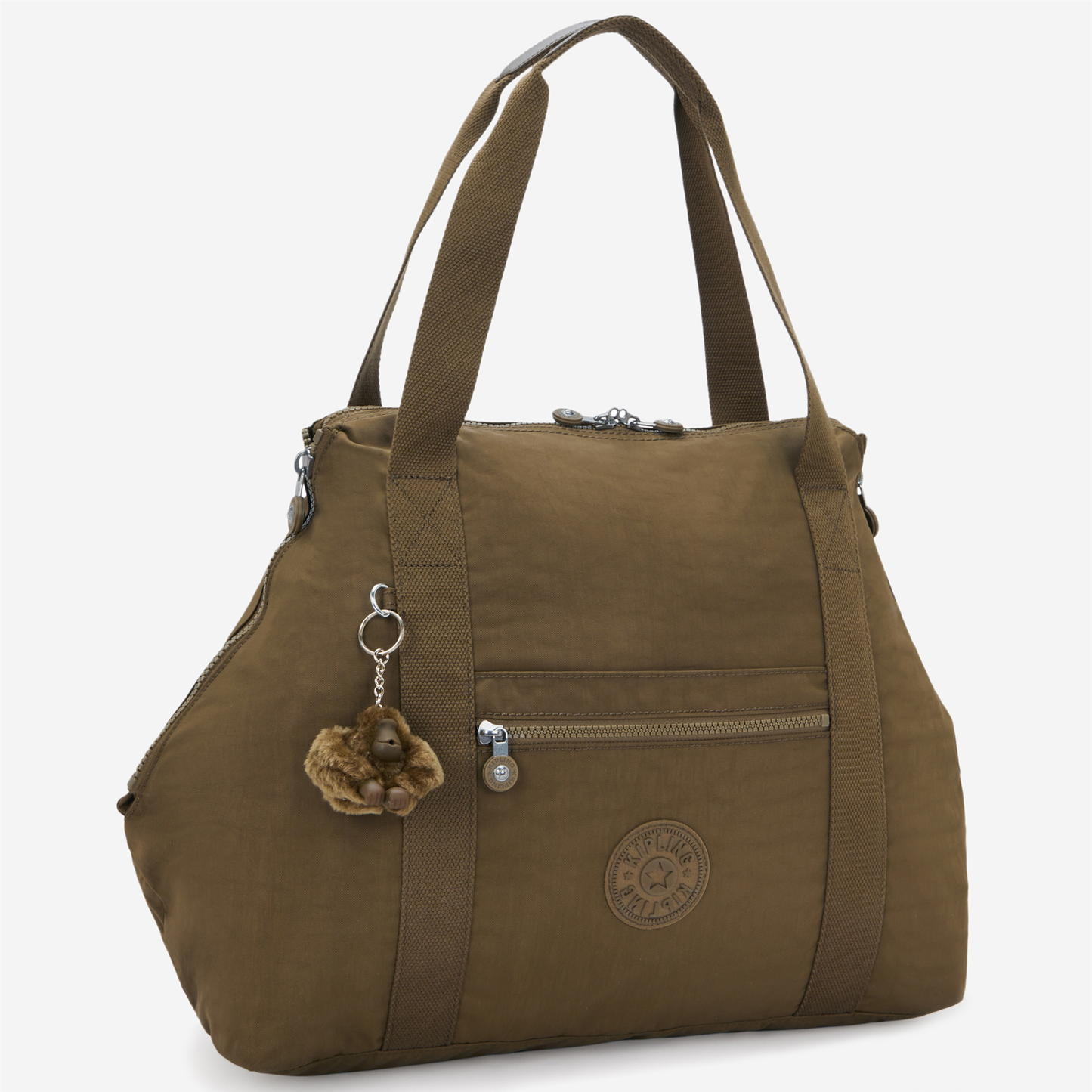 KIPLING Art M Smooth Khaki Large tote 13405-1NA