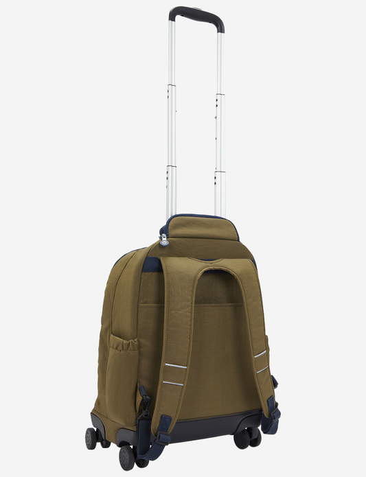 KIPLING New Zea Treasure Green Large wheeled backpack (with laptop compartment) I5246-1HW