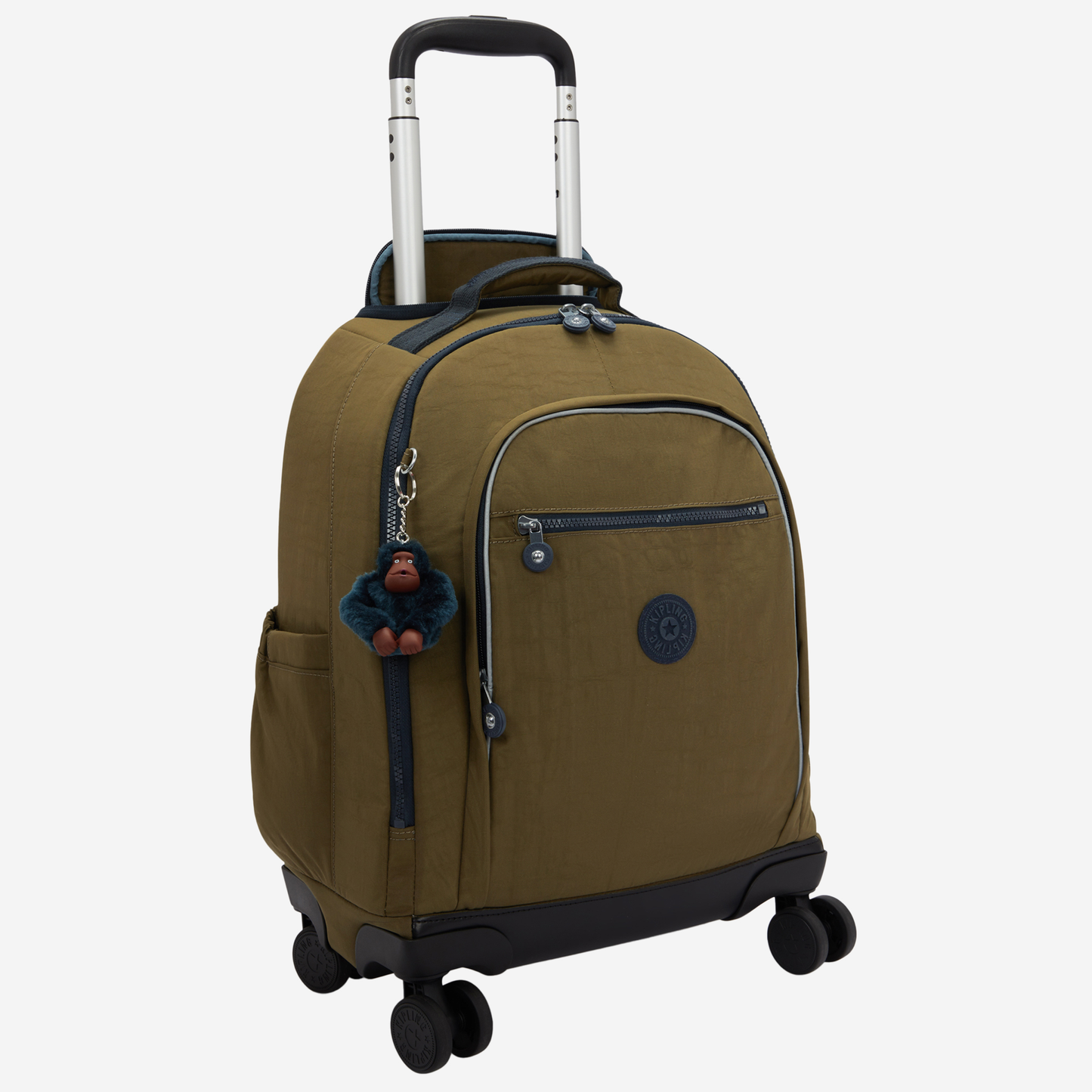 KIPLING New Zea Treasure Green Large wheeled backpack (with laptop compartment) I5246-1HW