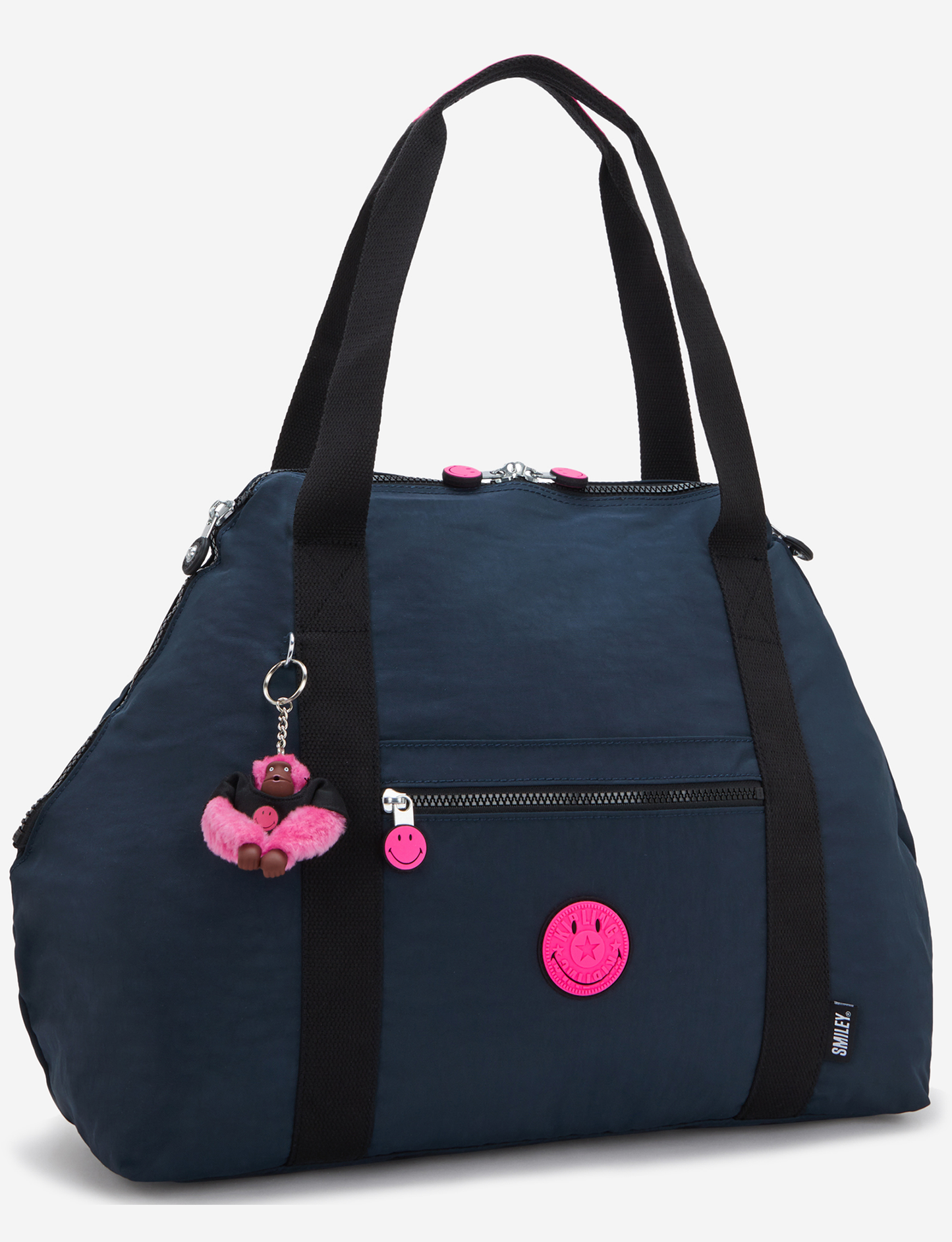 KIPLING Art M Pink Fun Blue Large tote I8242-9KS