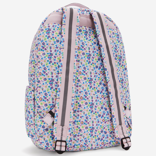 KIPLING Seoul Lap Digi Flower Prt Large backpack (with laptop compartment) I5816-7ER