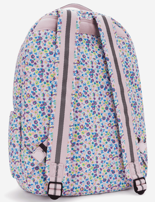 Kipling Seoul Lap Digi Flower Prt Large Backpack (with Laptop Compartment) I5816-7ER