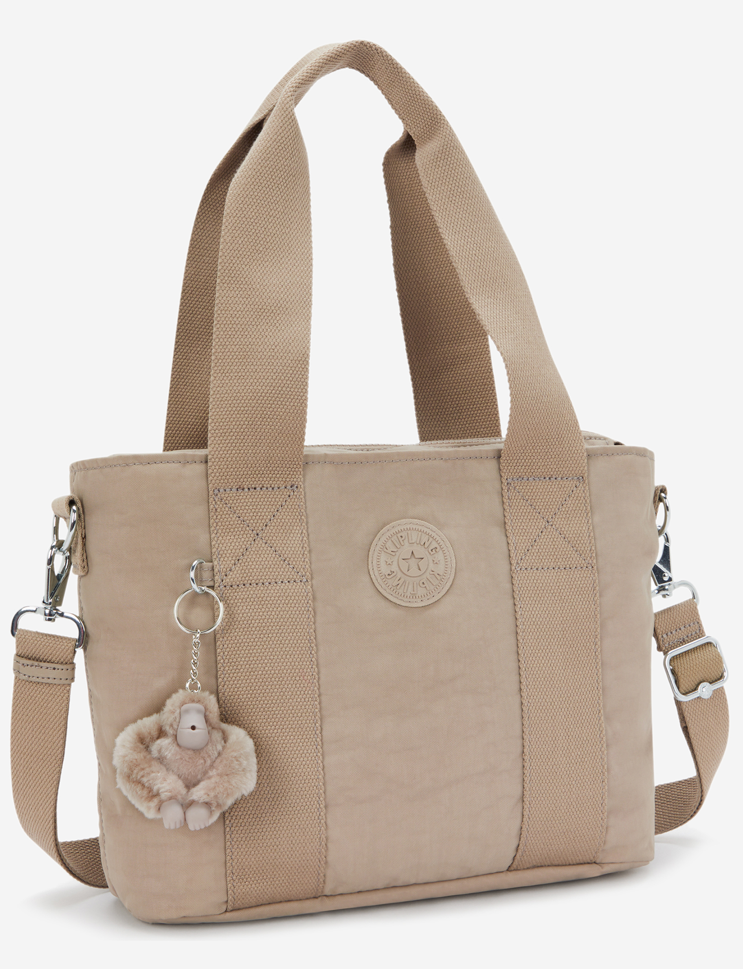 Kipling Minta M Up Soft Taupe Medium Tote (with Removable Shoulderstrap) I8642-4PW