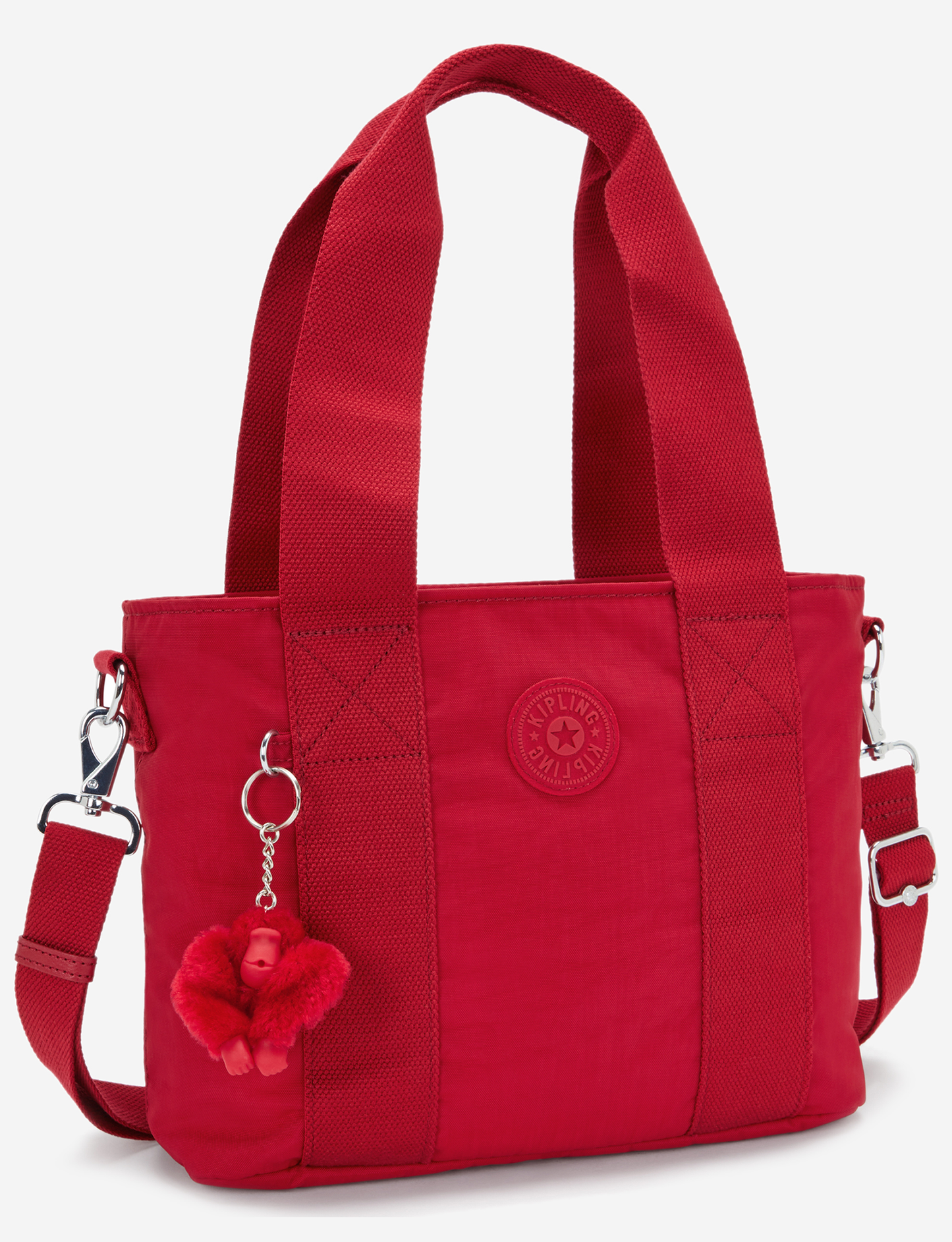 Kipling Minta M Up Ruby Red Medium Tote (with Removable Shoulderstrap) I8642-1NW