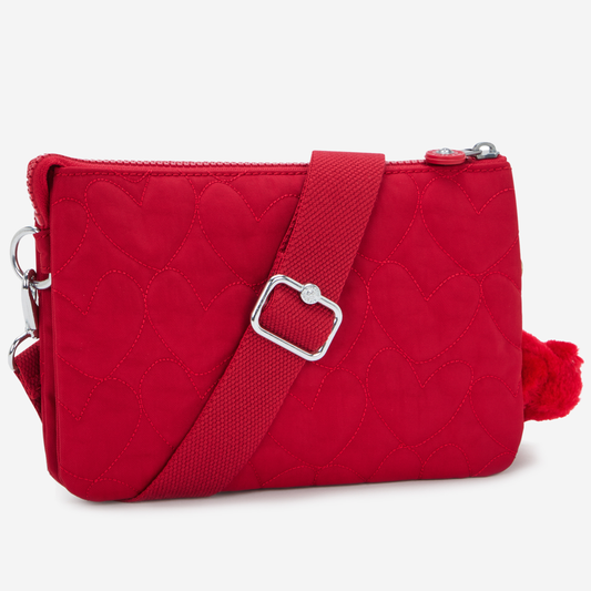 Kipling Riri Many Hearts Red Small Crossbody (with Removable Shoulderstrap) I5358-1HU