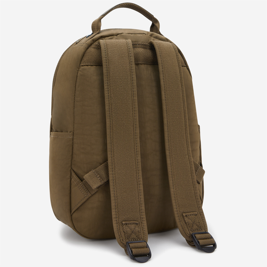 Kipling Seoul S Smooth Khaki Small Backpack (with Tablet Compartment) I4082-1NA