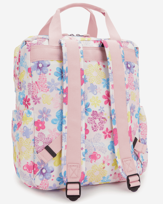 Kipling Buddy Flower Stamp Medium Backpack (with laptop compartment) I8692-8EM