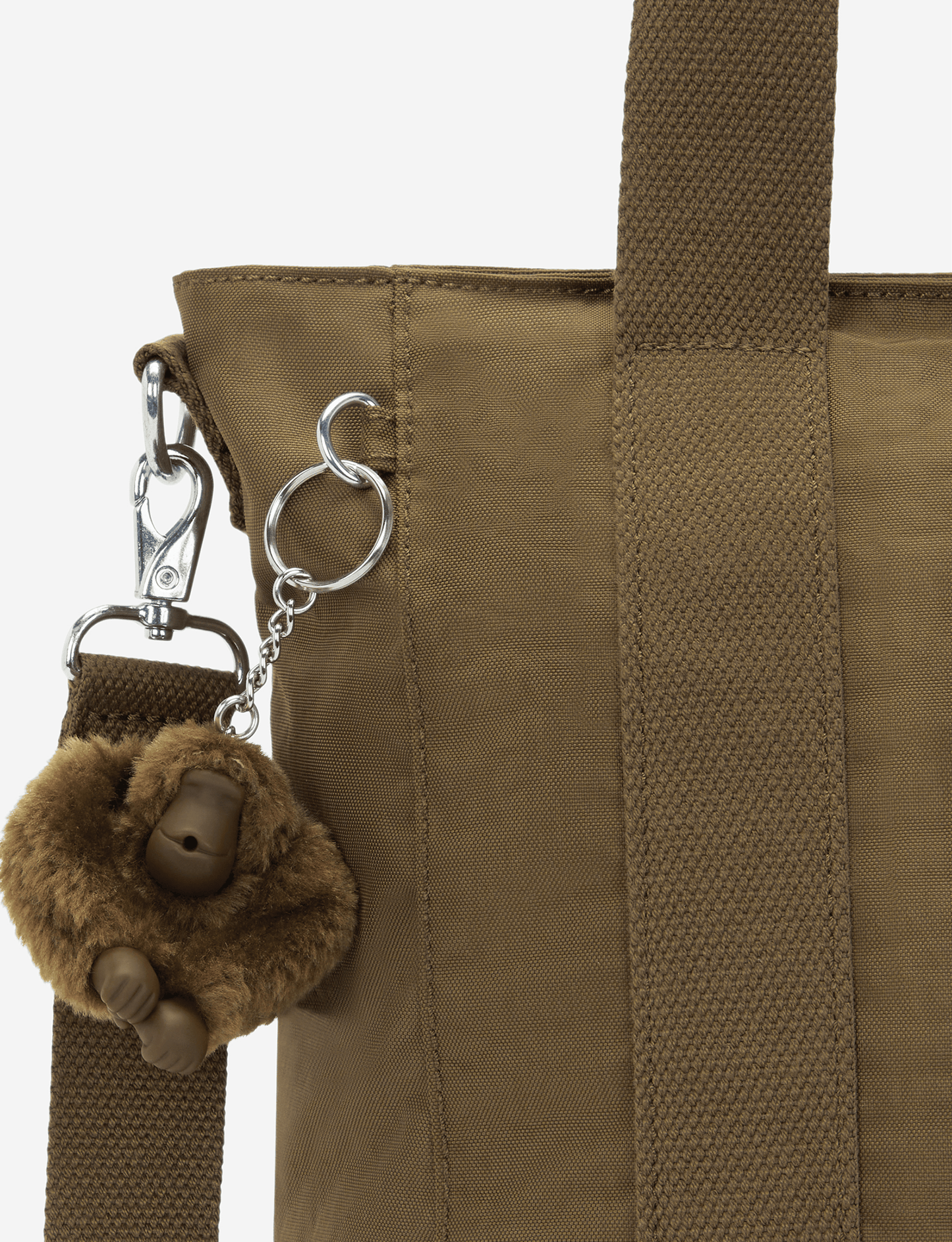 Kipling Asseni S Smooth Khaki Small Tote (with Removable Shoulderstrap) I4400-1NA