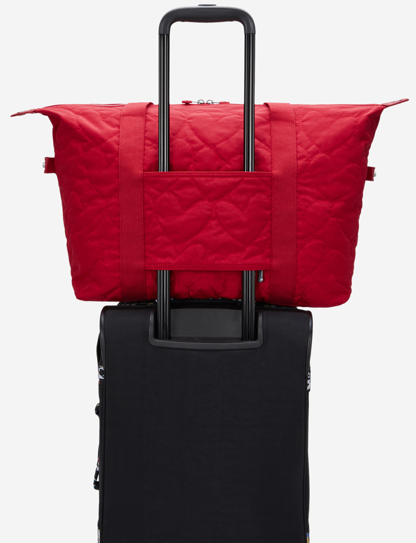 KIPLING Art M Many Hearts Red Large tote I9857-1HU