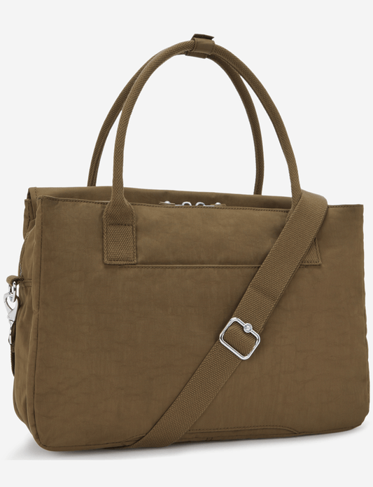 Kipling Superworker S Smooth Khaki Small working bag (with Removable Shoulderstrap) I6134-1NA