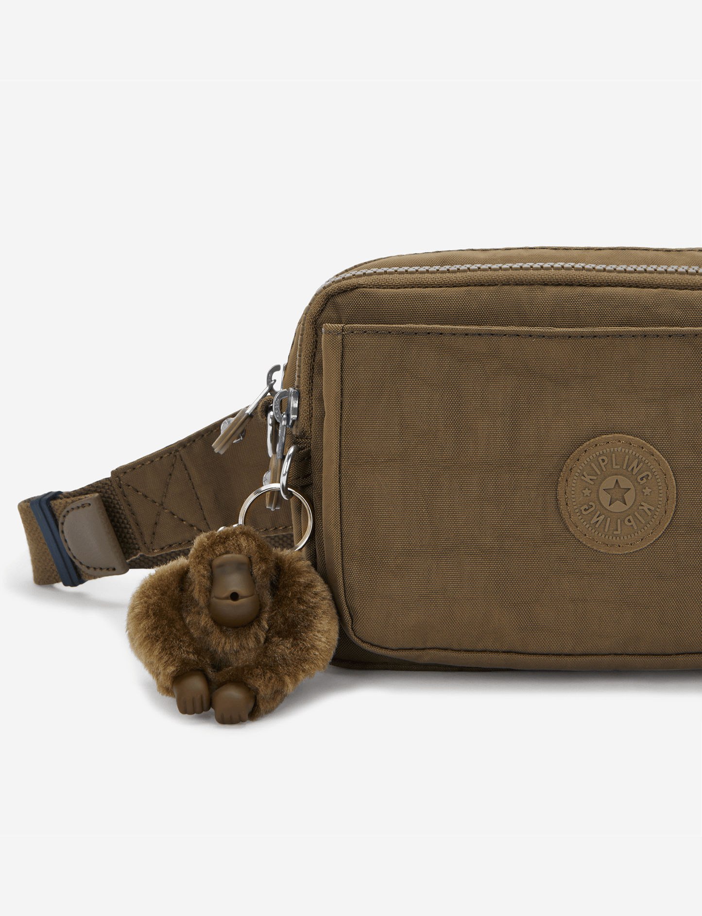 Kipling Abanu Multi Smooth Khaki Small Crossbody Convertible to Waistbag (with Removable Shoulderstrap) I3795-1NA