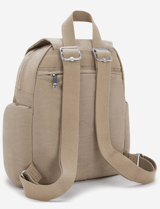 Kipling City Zip Mini Soft Taupe Mini Backpack with Adjustable Straps I6046-4PW