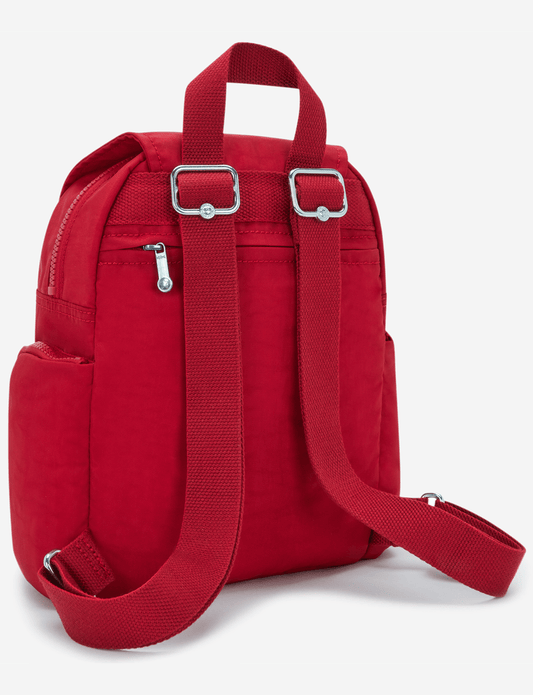 Kipling City Zip Mini Ruby Red Mini Backpack with Adjustable Straps I6046-1NW