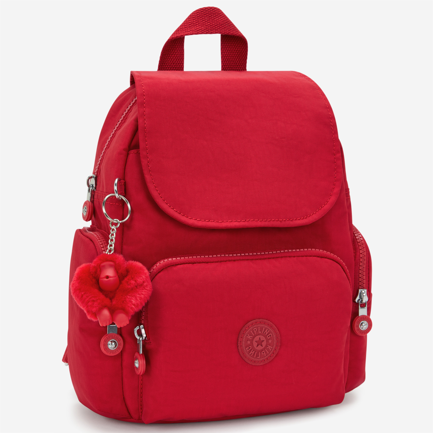 KIPLING City Zip Mini Ruby Red Mini Backpack with Adjustable Straps I6046-1NW