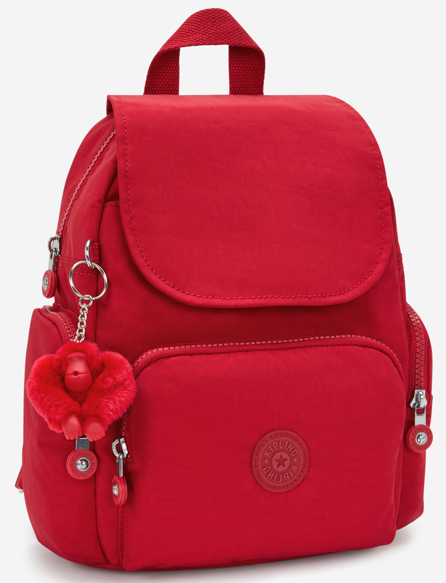 Kipling City Zip Mini Ruby Red Mini Backpack with Adjustable Straps I6046-1NW