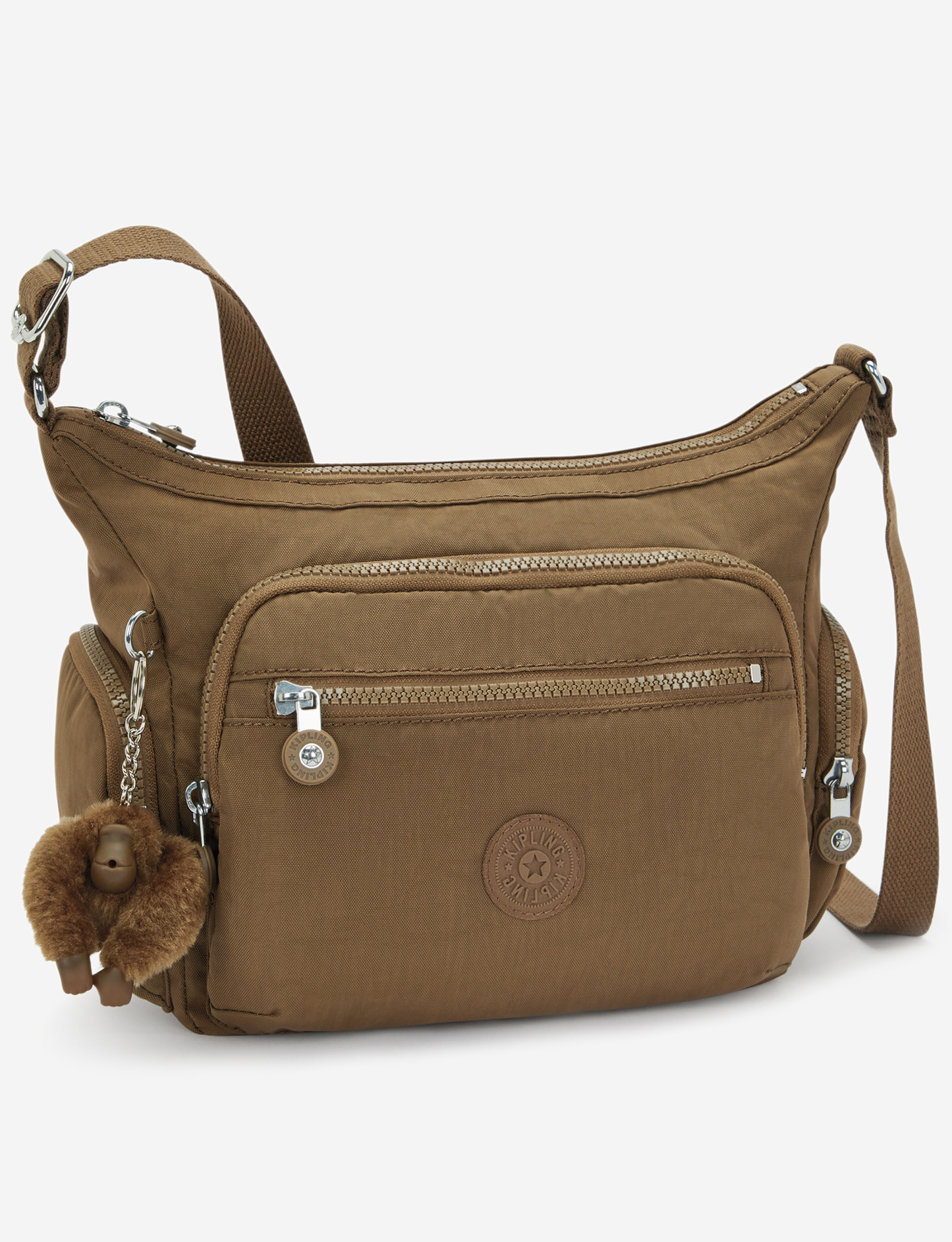 Kipling Gabbie S Smooth Khaki Medium Crossbody I2531-1NA