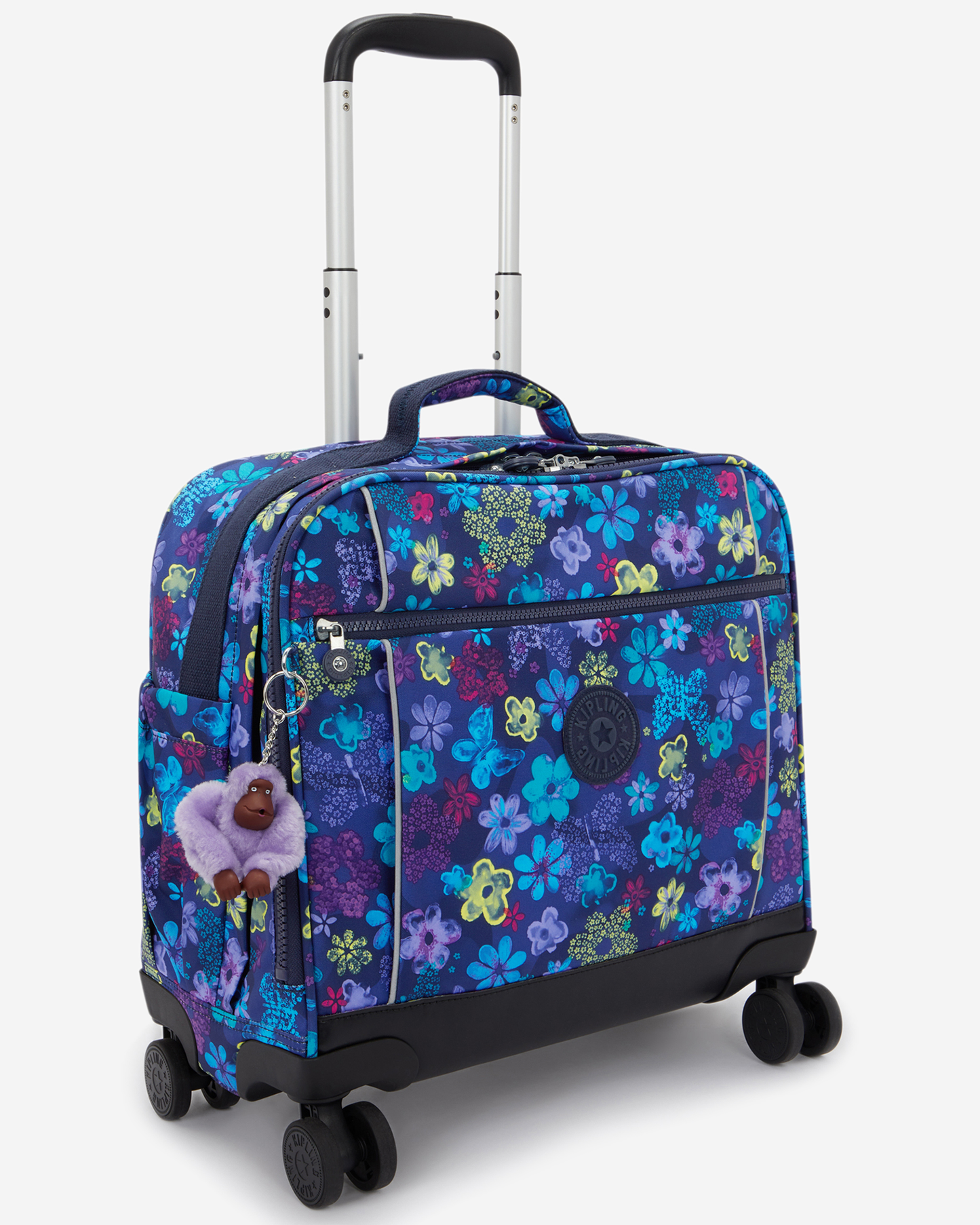 Kipling New Storia Dark Flwr Stamp Large Wheeled Bag I4847-4FM