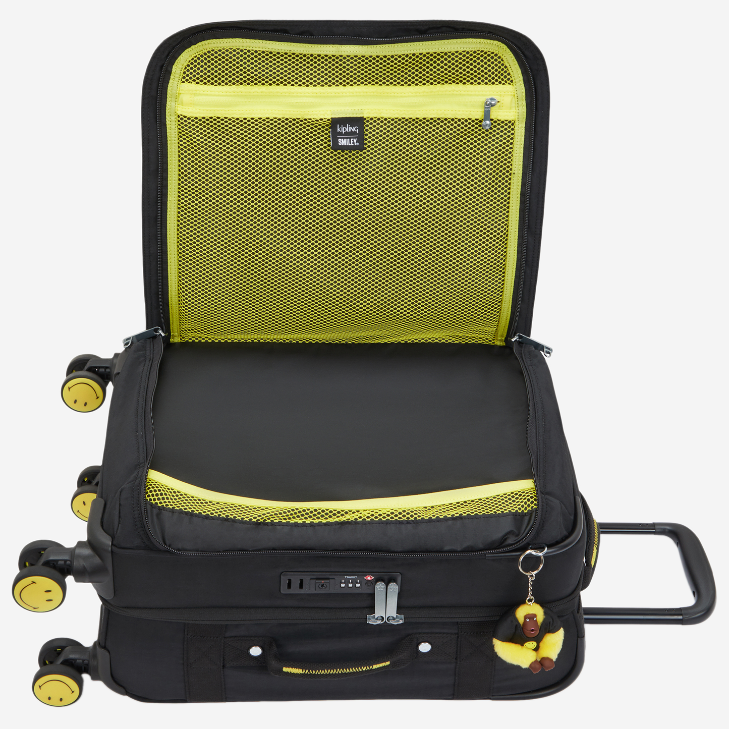 Kipling Spontaneous S Yell Fun Black Small Wheeled Luggage I8533-1KS