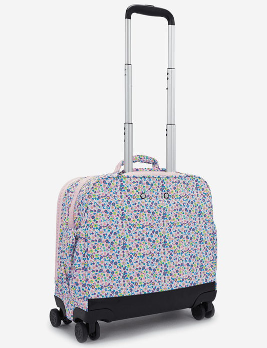 Kipling New Storia Digi Flower Prt Kids' 4-Wheeled School Bag with Laptop Compartment I4847-7ER