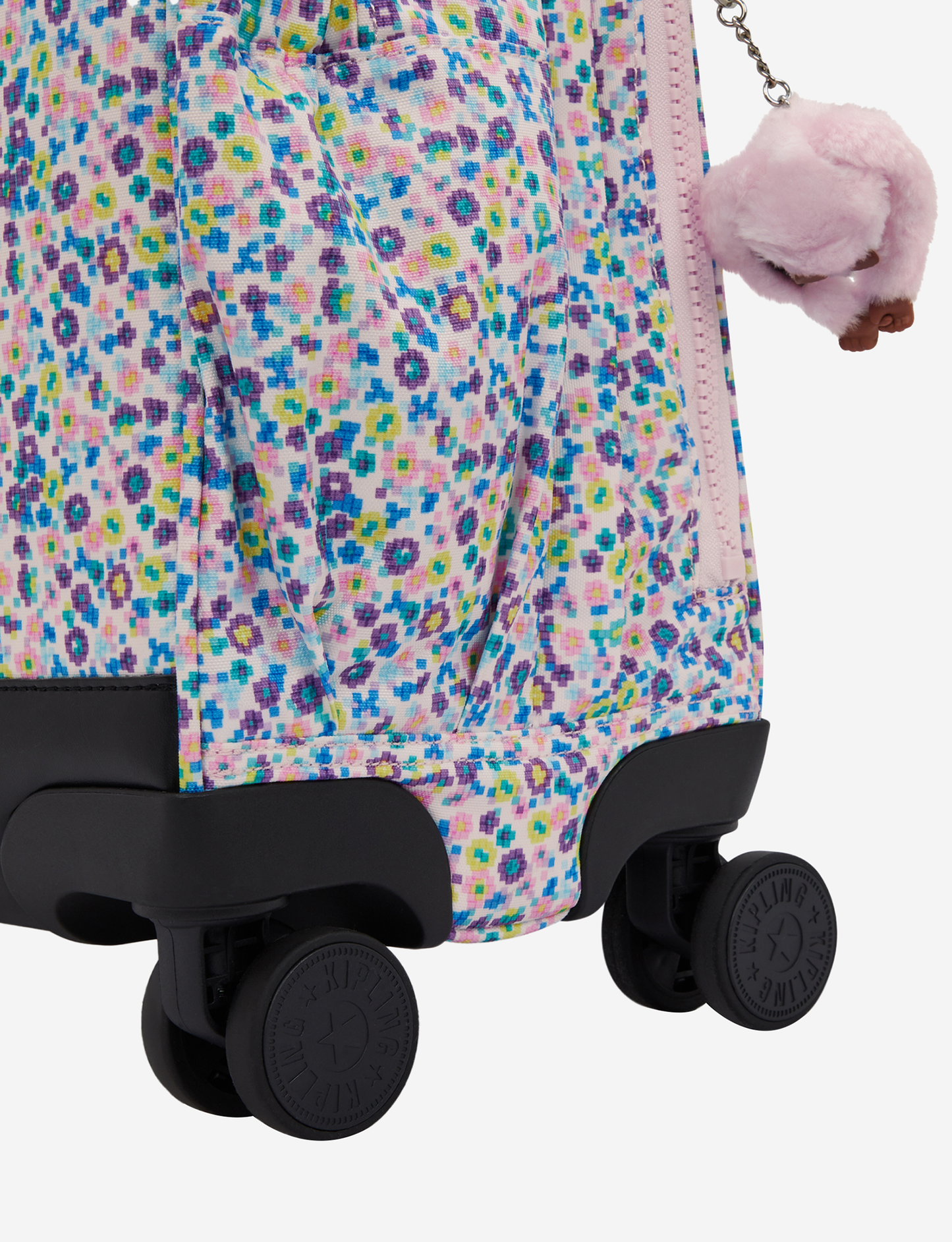 KIPLING New Storia Digi Flower Prt Kids' 4-Wheeled School Bag with Laptop Compartment I4847-7ER