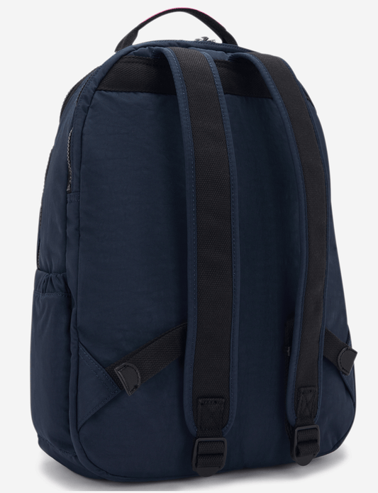 Kipling Seoul Lap Pink Fun Blue Large Backpack (with Laptop Compartment) I8682-9KS