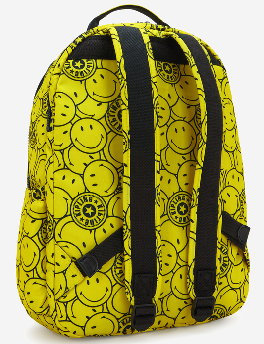 Kipling Seoul Lap Yellow Fun Ball Large Backpack (with Laptop Compartment) I8682-5KS