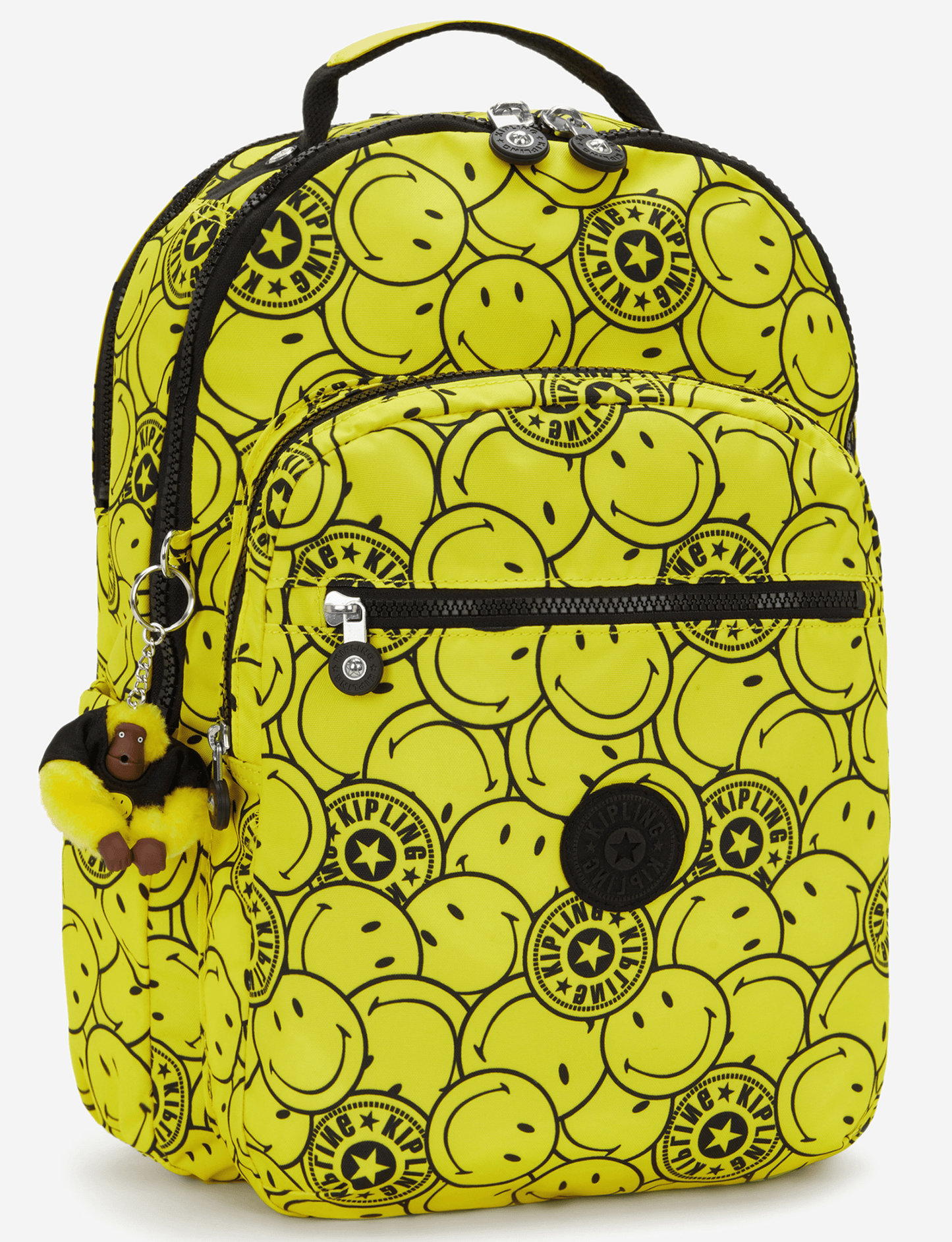 Kipling Seoul Lap Yellow Fun Ball Large Backpack (with Laptop Compartment) I8682-5KS