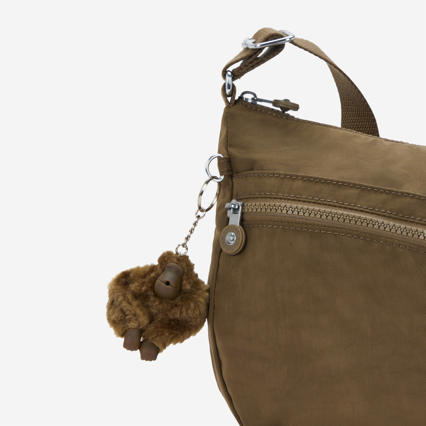 Kipling Izellah Smooth Khaki Medium Crossbody 02144-1NA