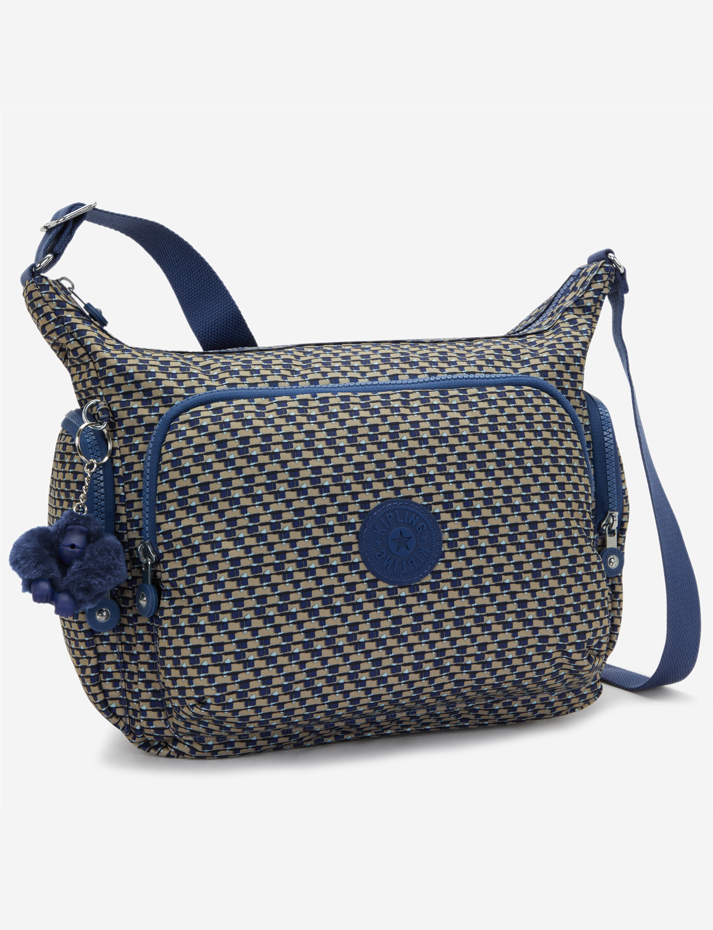 Kipling Gabb Blue on Wire Large Crossbody I6525-9PC
