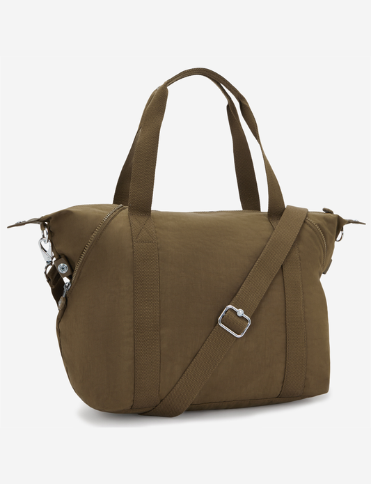 Kipling Art Smooth Khaki Medium Tote (with Removable Shoulderstrap) 10619-1NA