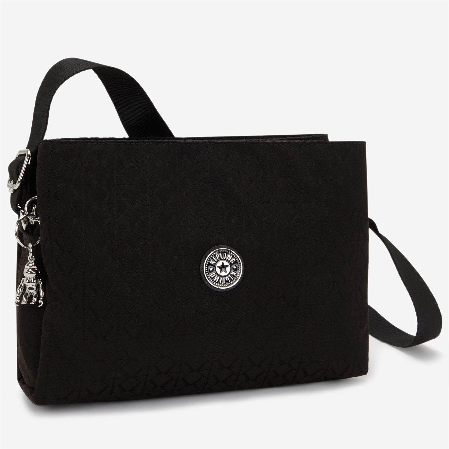 KIPLING Fabya Noir Sign Jq Medium crossbody I9846-4NW