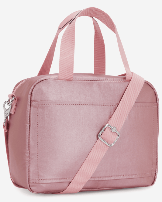 Kipling Miyo Bronze Pink Met Large LunchBag with Trolley Sleeve I7363-3MD