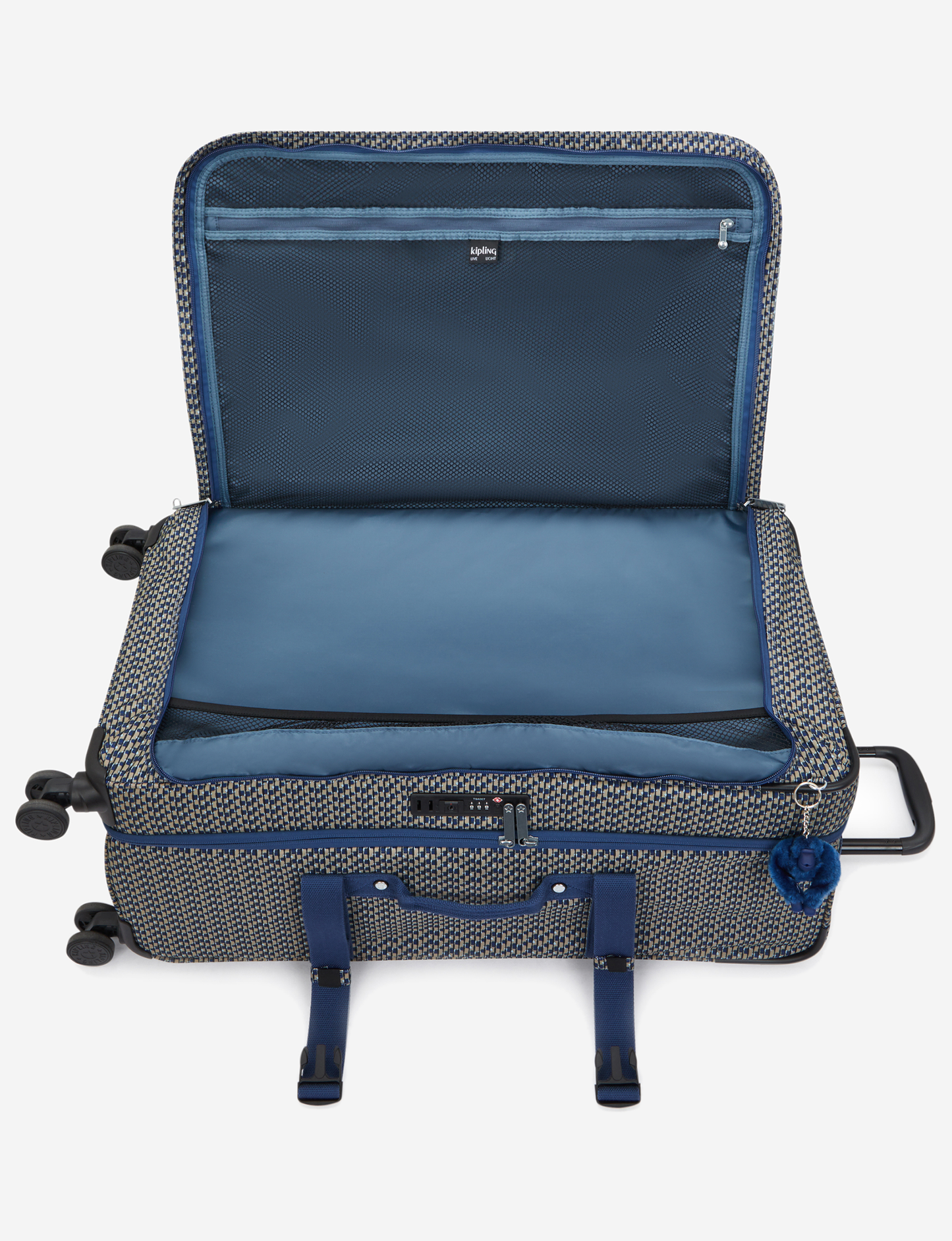 KIPLING Spontaneous L Blue on Wire Large wheeled luggage I3397-9PC