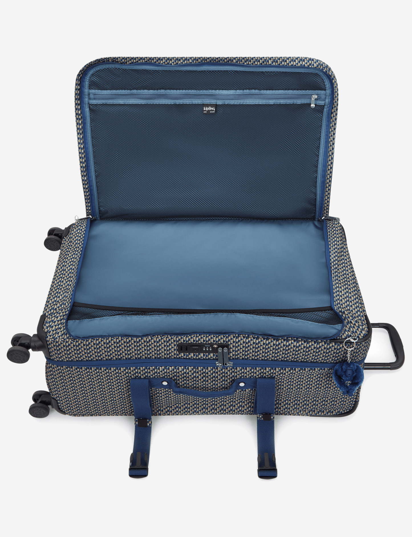Kipling Spontaneous L Blue on Wire Large Wheeled Luggage I3397-9PC