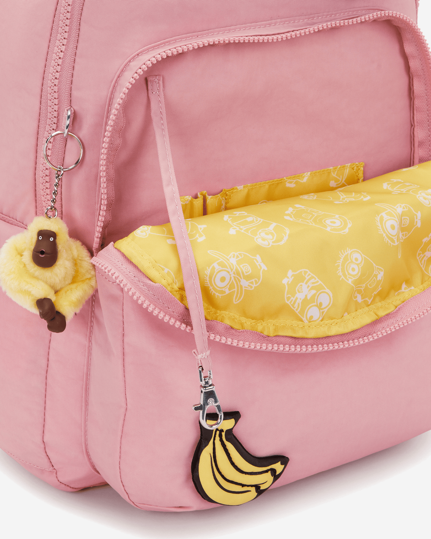 Kipling Seoul Lap Pink Daisy Large Backpack with Laptop Compartment I8555-1MI