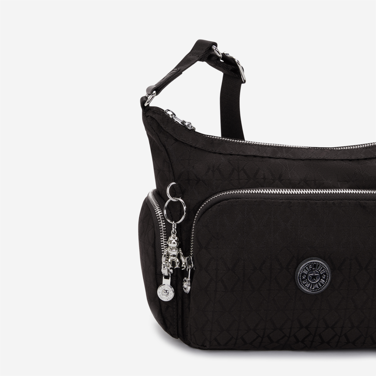 KIPLING Gabb S Noir Sign Jq Medium crossbody I8039-4NW