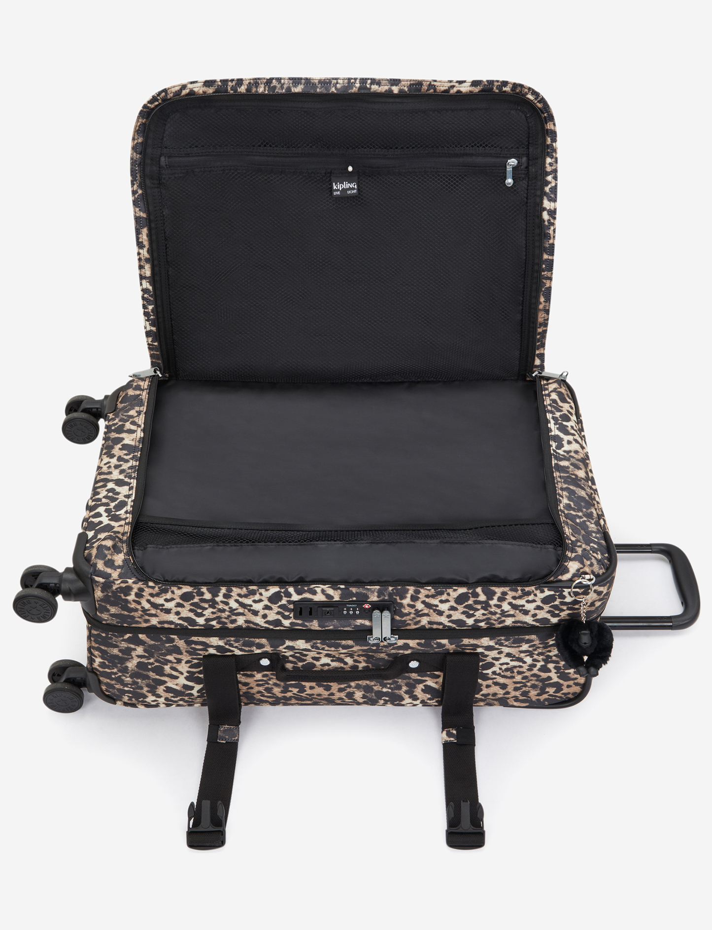 KIPLING Spontaneous M Wild Leopard Medium wheeled luggage I4556-6JP